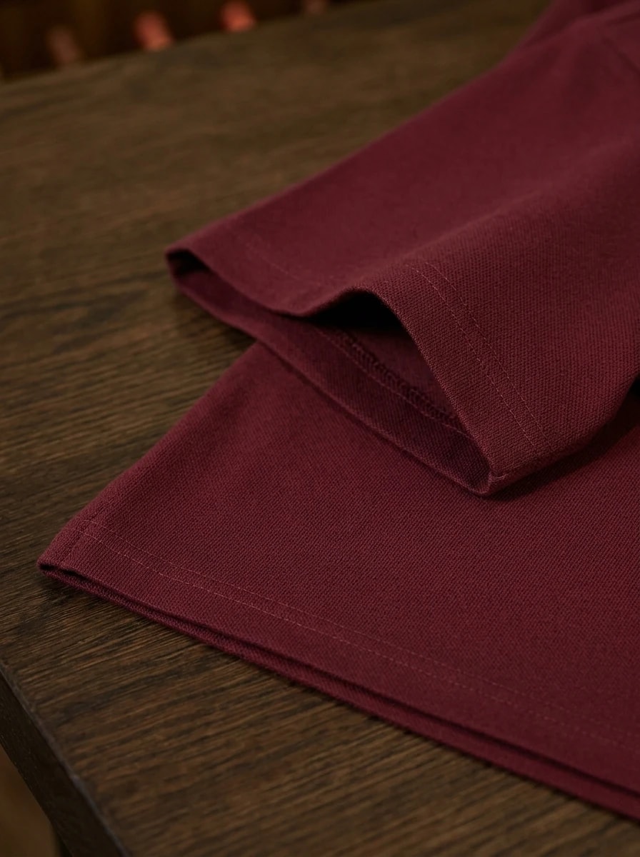 Polo OLDMAN Cổ Caro Đỏ Burgundy 6