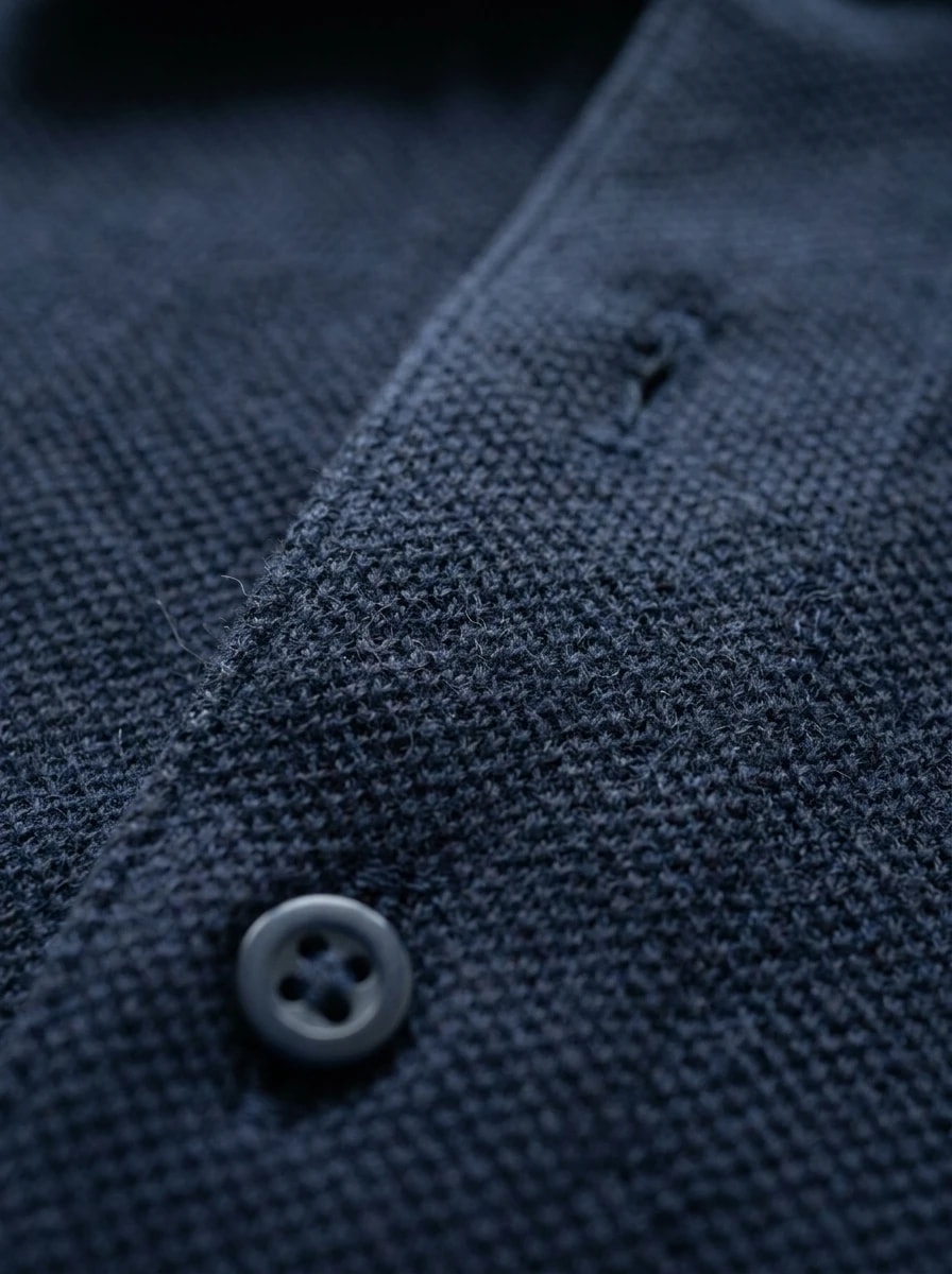 Polo OLDMAN Cổ Caro Xanh Navy 7