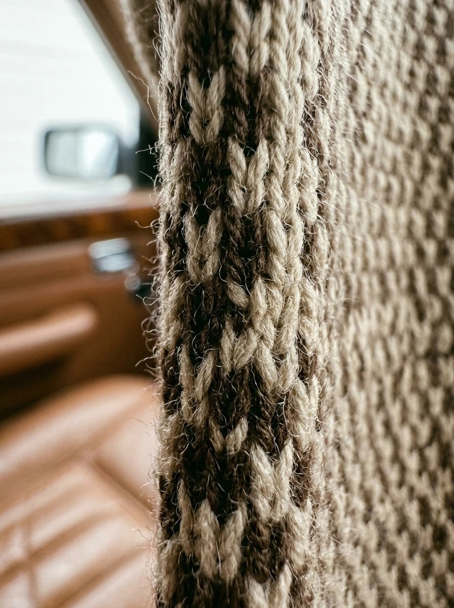 OLDMAN Bicolor Waffle Knit Polo Espresso Brown 7