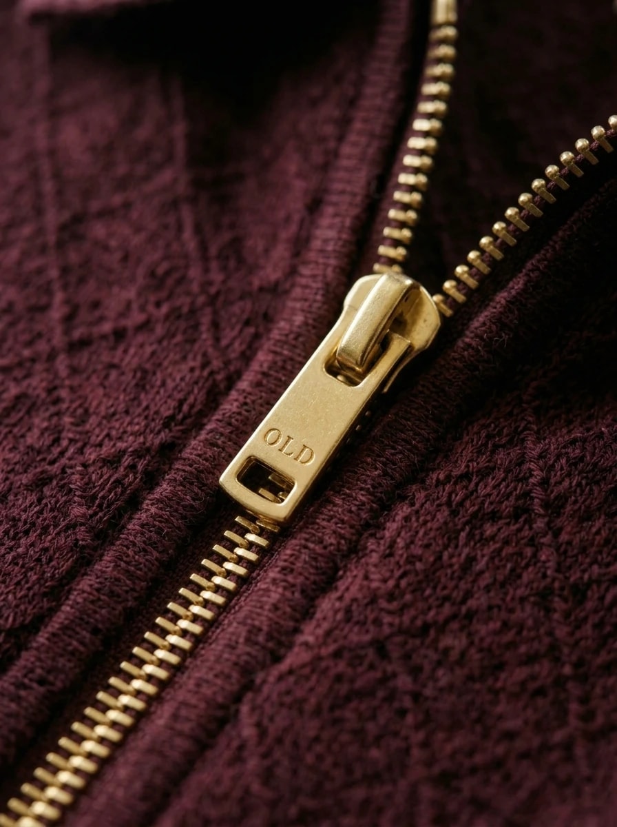 Polo OLDMAN Zip Khóa Hy Lạp Đỏ Burgundy 5