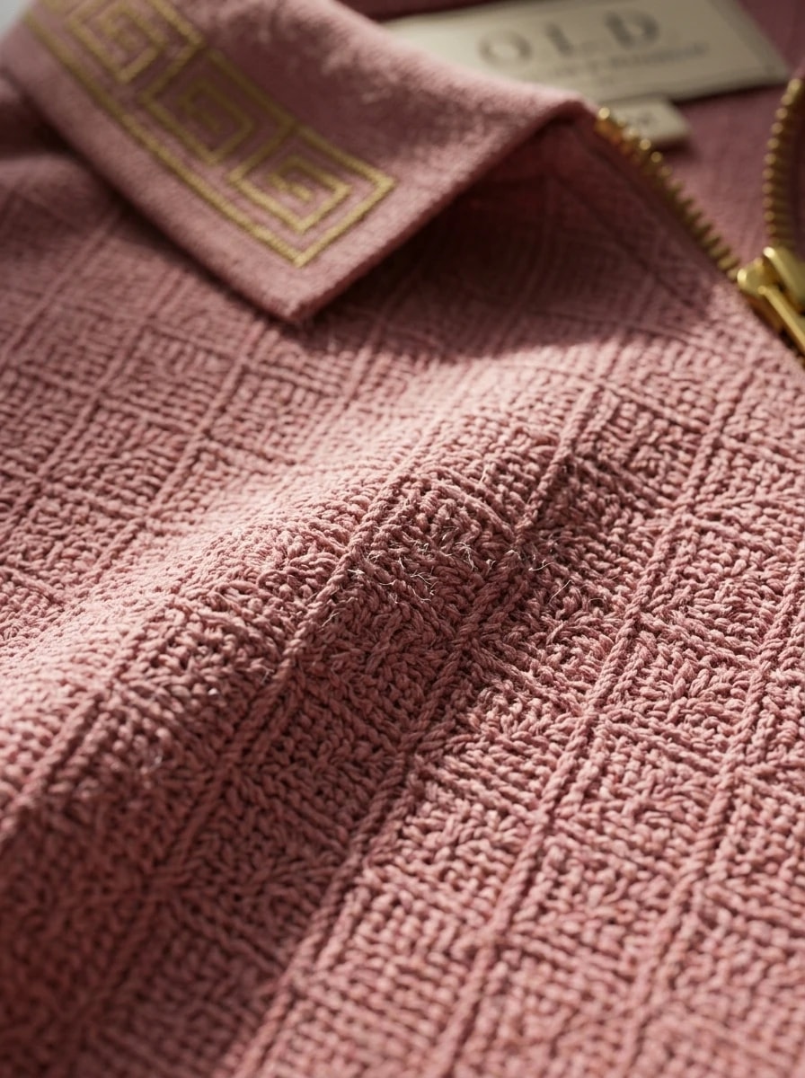Polo OLDMAN Zip Khóa Hy Lạp Hồng Pastel 7