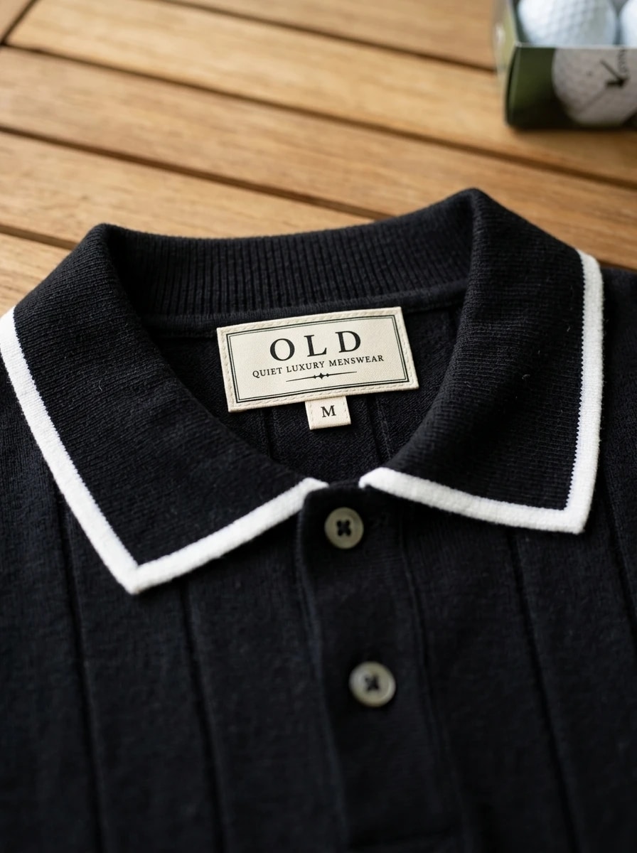 Set ພັກຜ່ອນ OLDMAN ລາຍເສັ້ນ ສີດຳ 3
