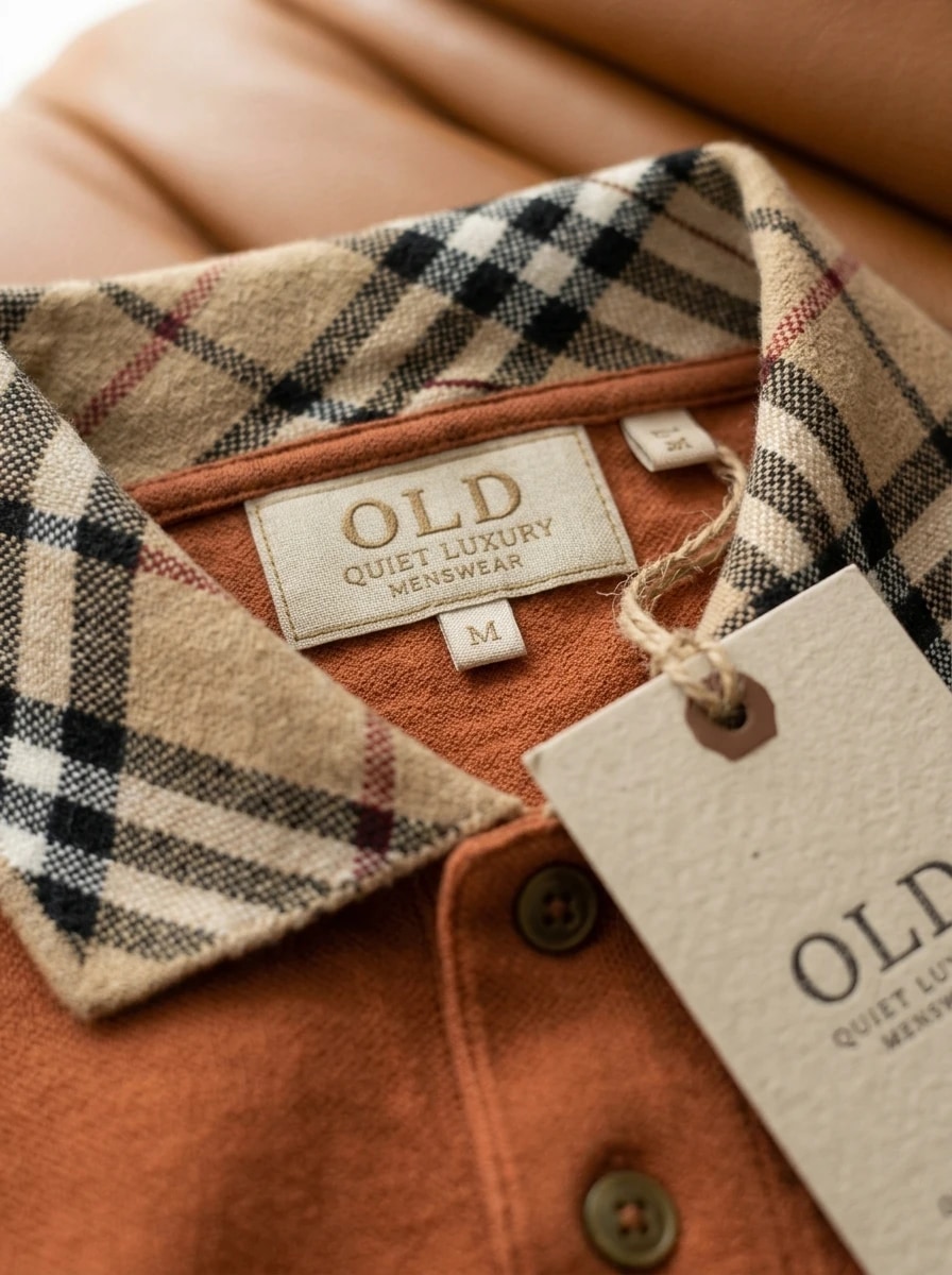 Polo OLDMAN Cổ Caro Cam Đất 4